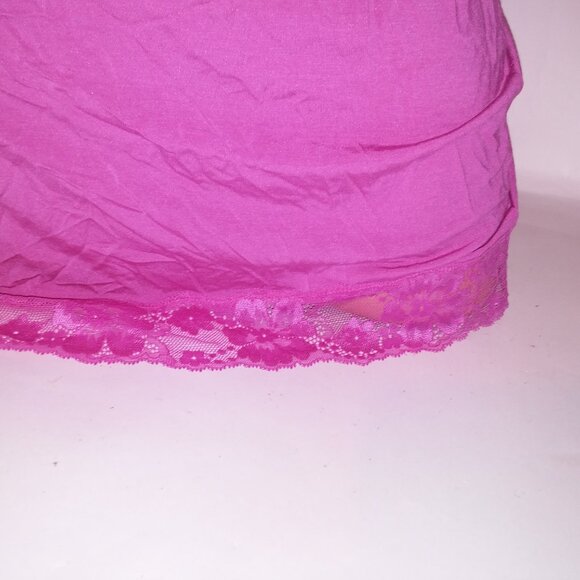Victoria Secret Lingerie Chemise Slip Pink Lace Trim Solid Modal Underwire New W - Picture 12 of 16